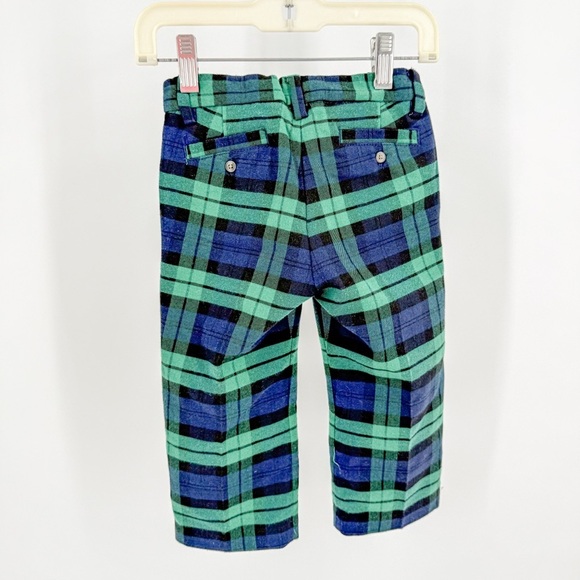 Janie and Jack Plaid Crest patch cardigan and pants - Picture 4 of 7